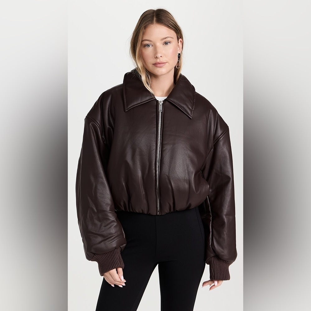 Pixie Market Leather Bomber Jacket - image 1
